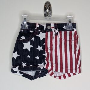 1989 Place American USA Flag Patriotic Denim Shorts 9-12m